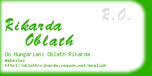 rikarda oblath business card